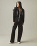 Women's Lightweight Full Zip - Black Solid